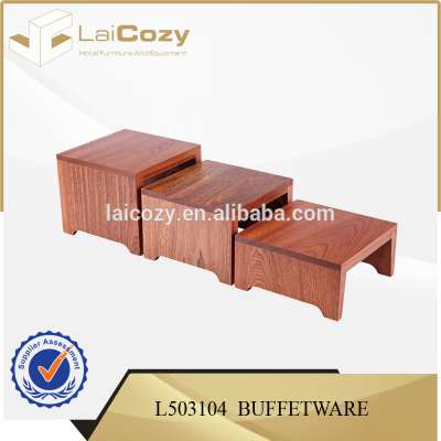 Hotel buffet wood food stand for bread /bread display stand